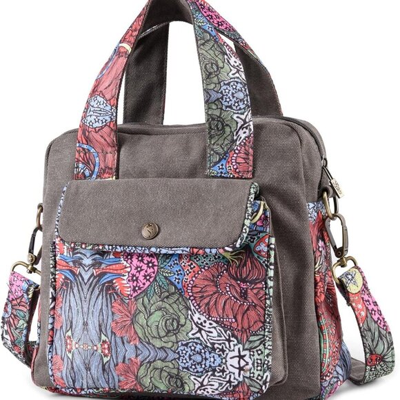 Accessories - Chic Grey Canvas Shoulder Bag for Women - Lightweight & Stylish Crossbody